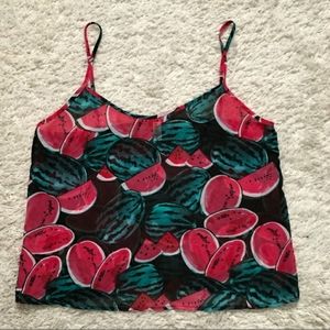 AMERICAN APPAREL Chiffon Watermelon Camisole Sz S